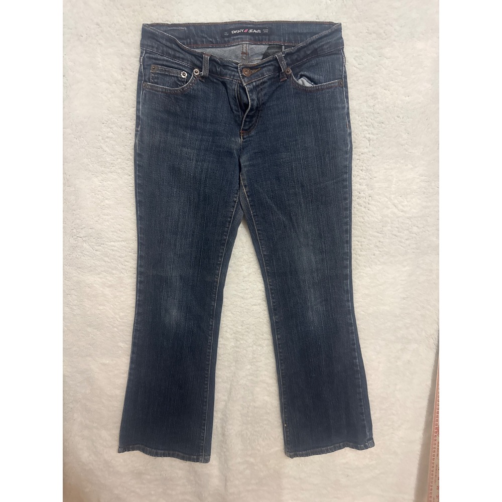 DKNY Jeans Times Square Flare Dark Wash‎ Denim Jeans Retro Y2K Style